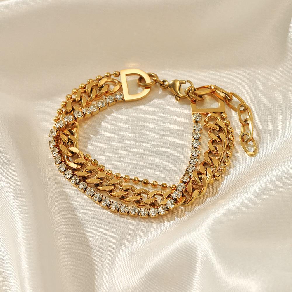 Triple CZ Stainless Steel Bracelet