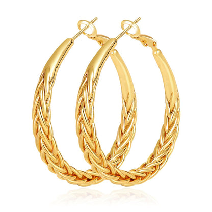 Silver-Tone Hoop Earrings