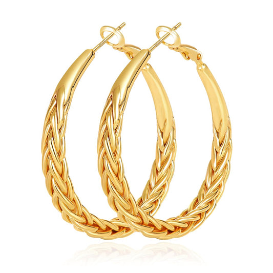 Silver-Tone Hoop Earrings
