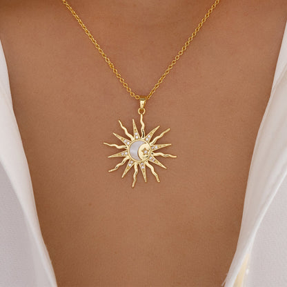 Moon Star Pendant Necklace