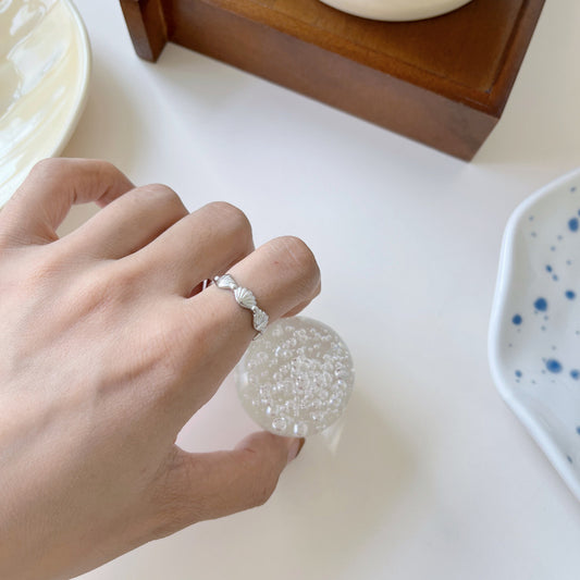 Sterling Silver Shell Split Ring