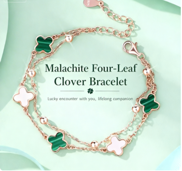 925 Silver Clover Leaf Bracelet