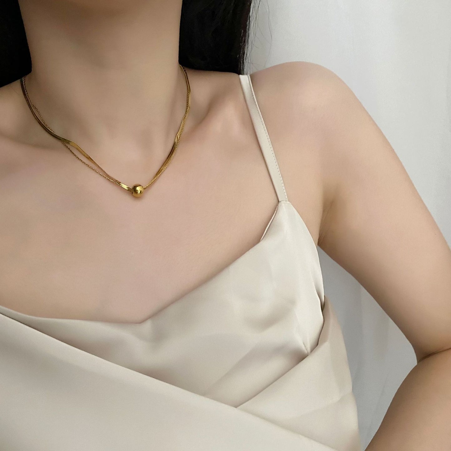 Titanium Steel Layered Necklace