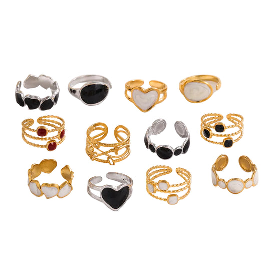 Drop-shaped titanium steel ring