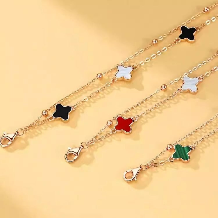 925 Silver Clover Leaf Bracelet