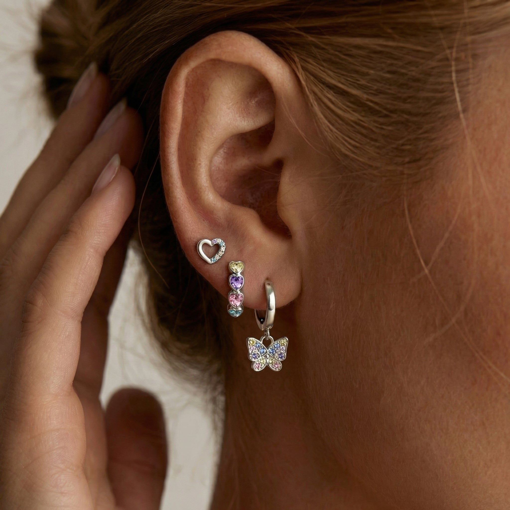 Gold Layered Stackable Stud Earrings
