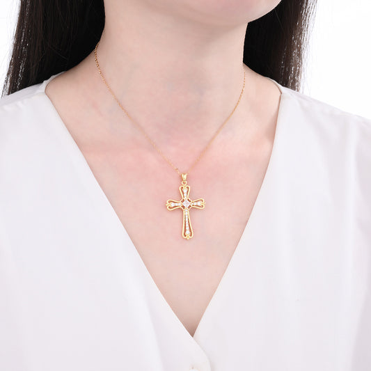 Gold-Plated Cross Necklace