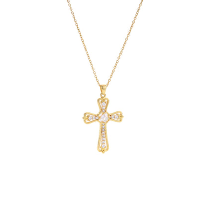 Gold-Plated Cross Necklace