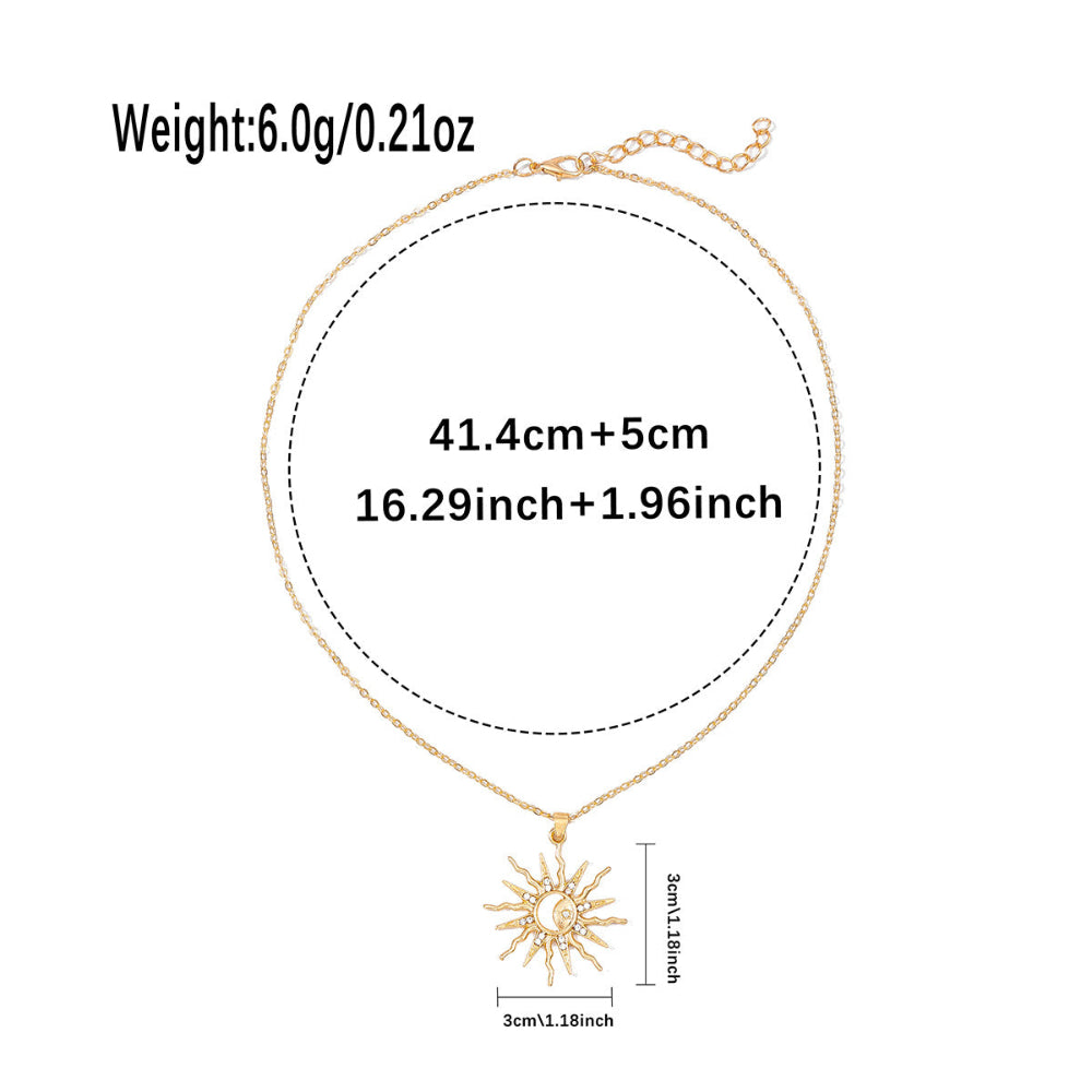 Moon Star Pendant Necklace