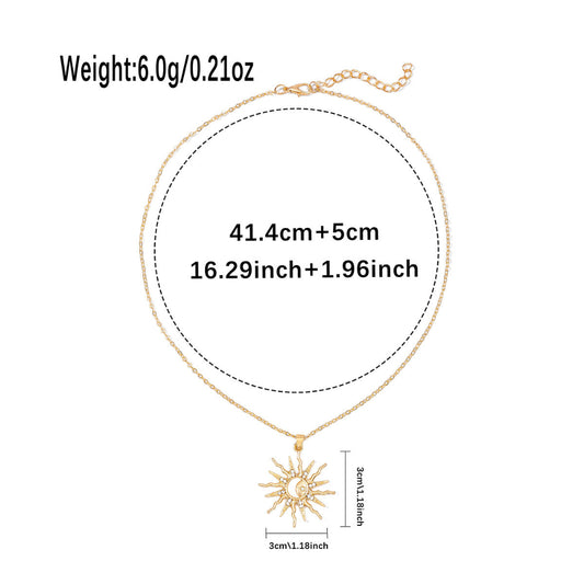 Moon Star Pendant Necklace