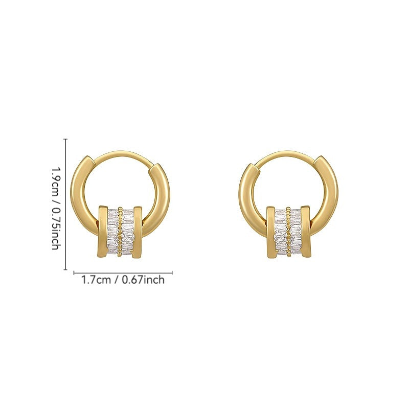 Affordable luxury zirconia hoop earrings