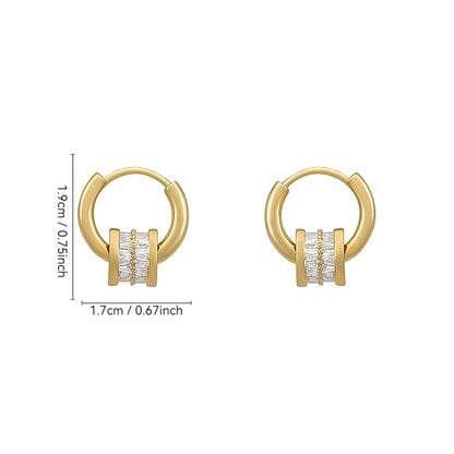 Affordable luxury zirconia hoop earrings