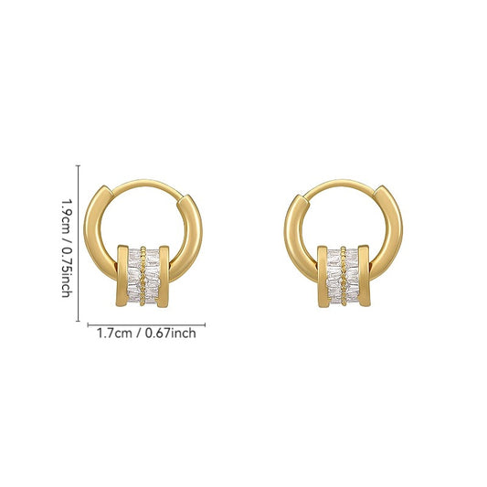 Affordable luxury zirconia hoop earrings