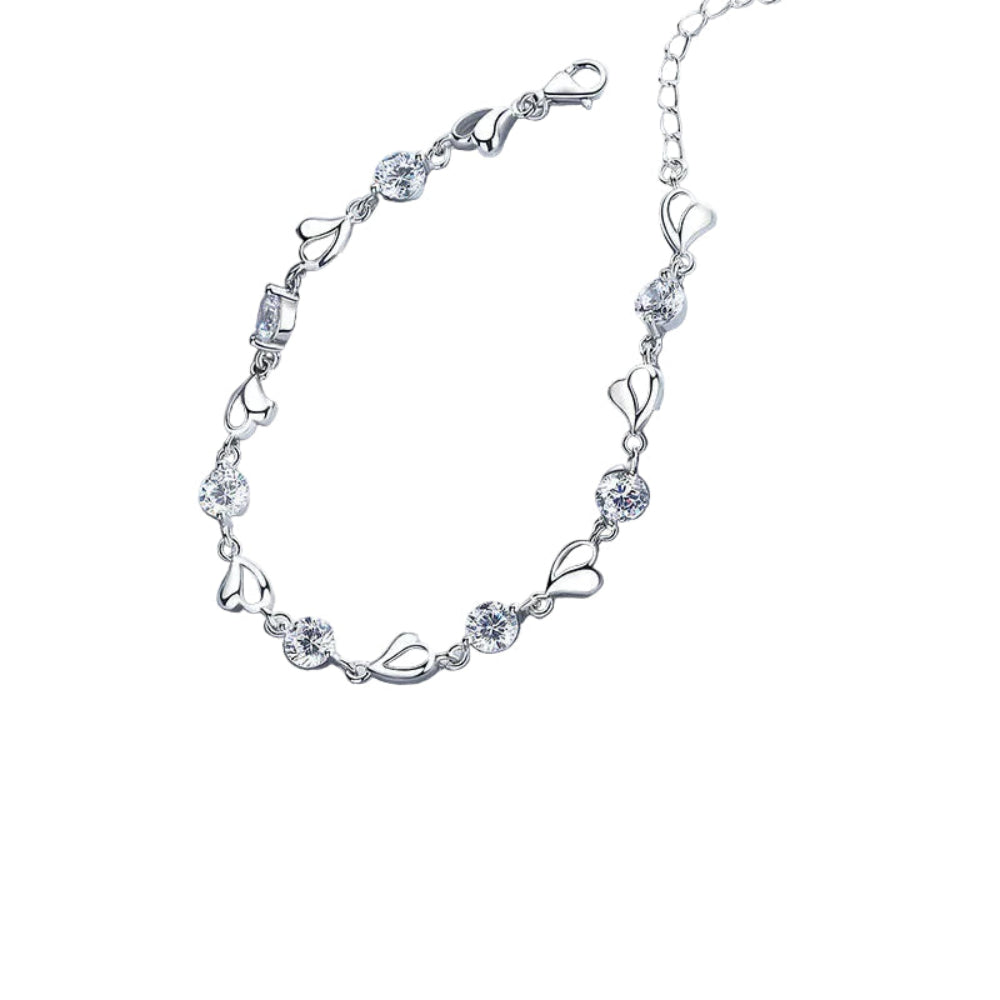 S925 Silver Heart Bracelet