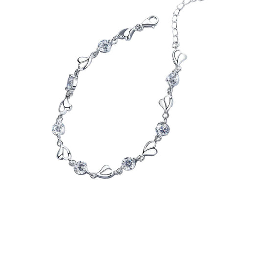 S925 Silver Heart Bracelet