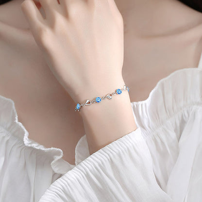 S925 Silver Heart Bracelet