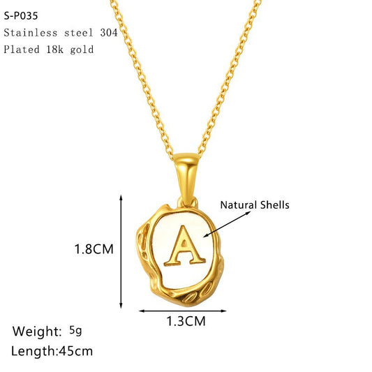 Light Luxury Fashion Gold Plated Titanium Steel Lava Necklace