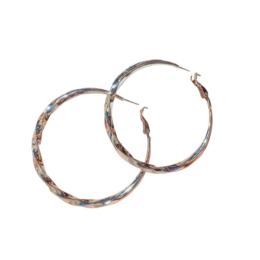 Minimalist Twisted Metal Hoop Earrings
