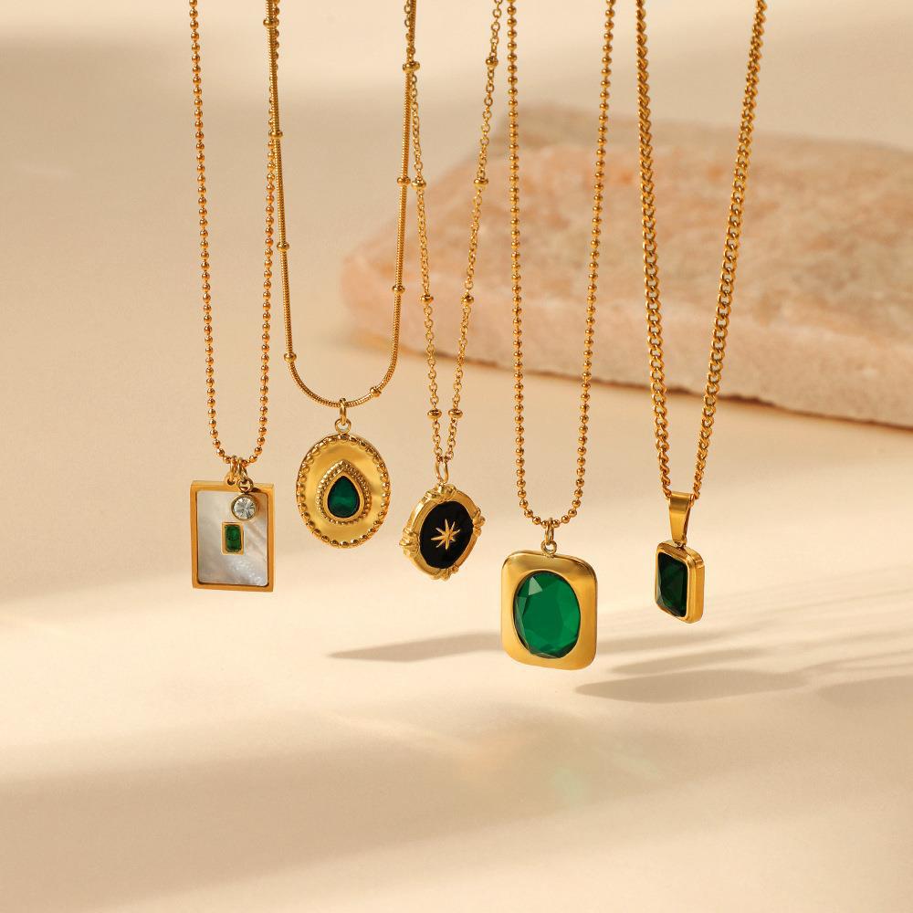 Emerald Pendant Necklace