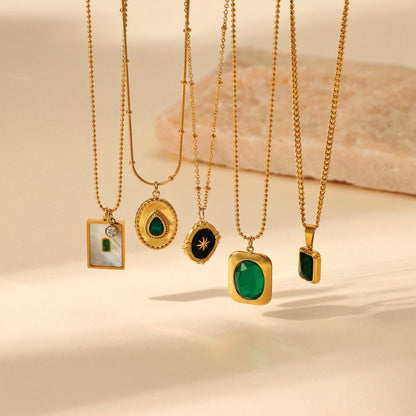 Emerald Pendant Necklace