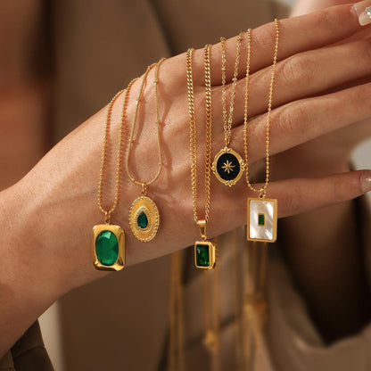 Emerald Pendant Necklace