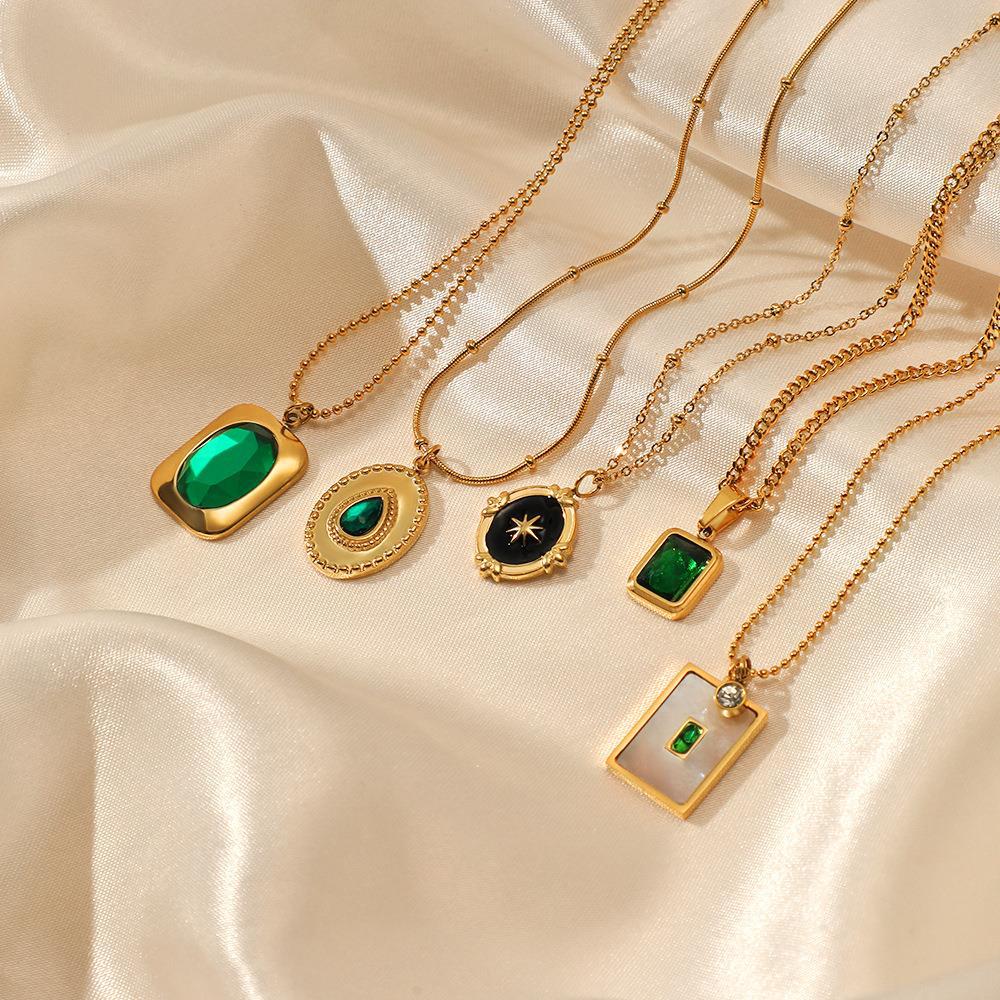 Emerald Pendant Necklace