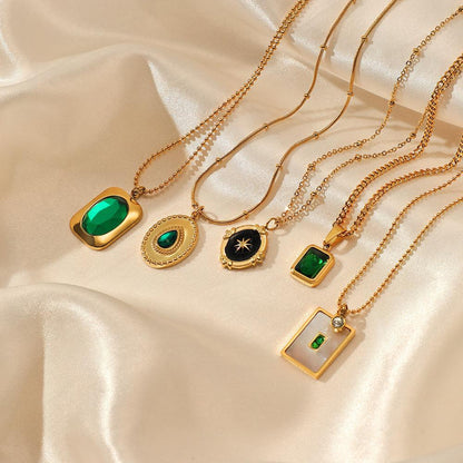 Emerald Pendant Necklace