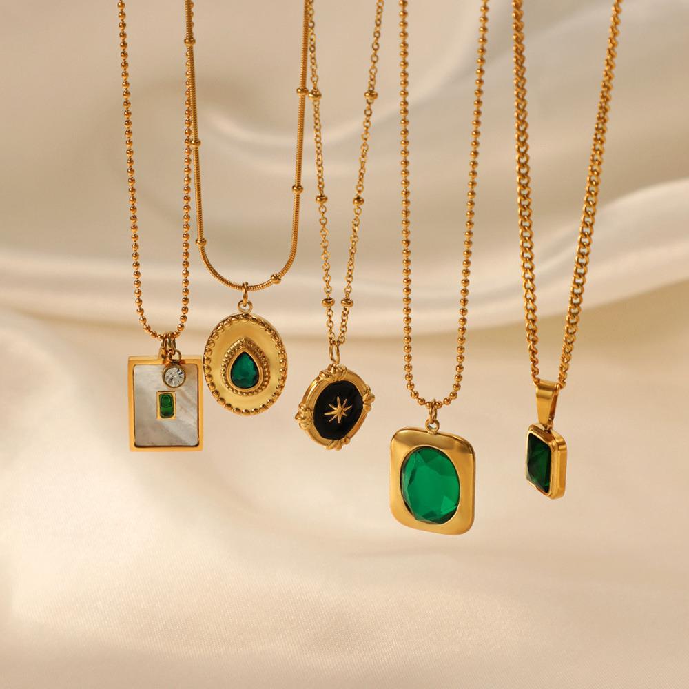 Emerald Pendant Necklace