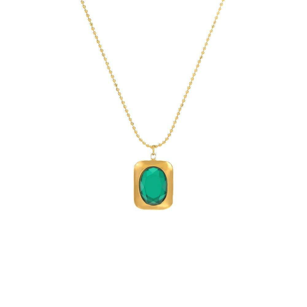 Emerald Pendant Necklace