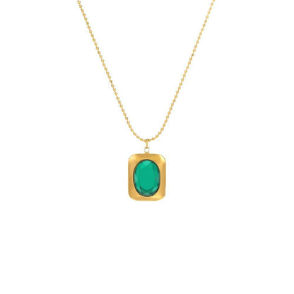 Emerald Pendant Necklace