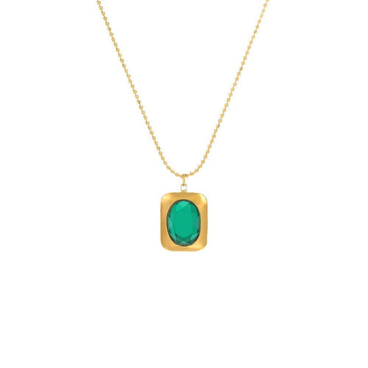 Emerald Pendant Necklace