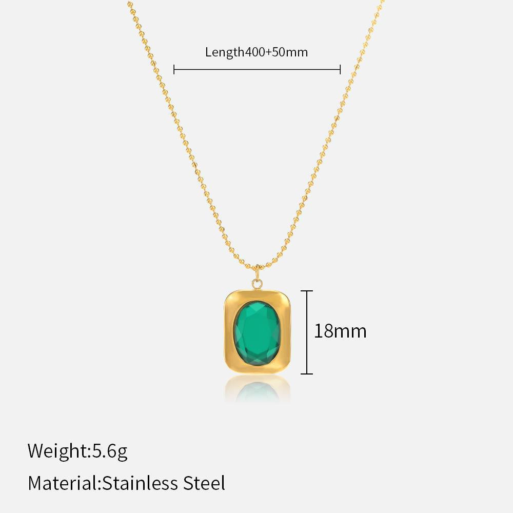 Emerald Pendant Necklace