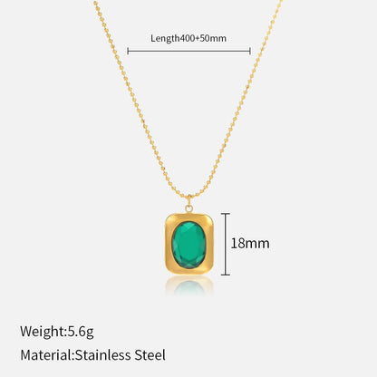 Emerald Pendant Necklace
