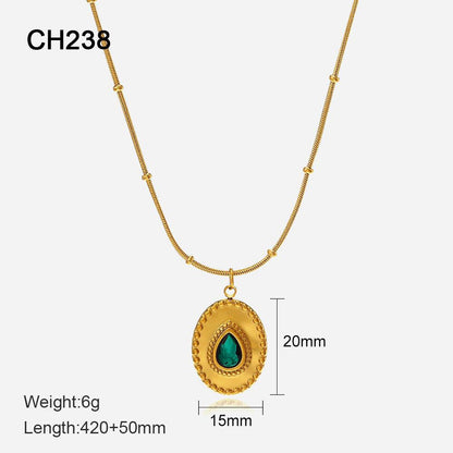 Emerald Pendant Necklace
