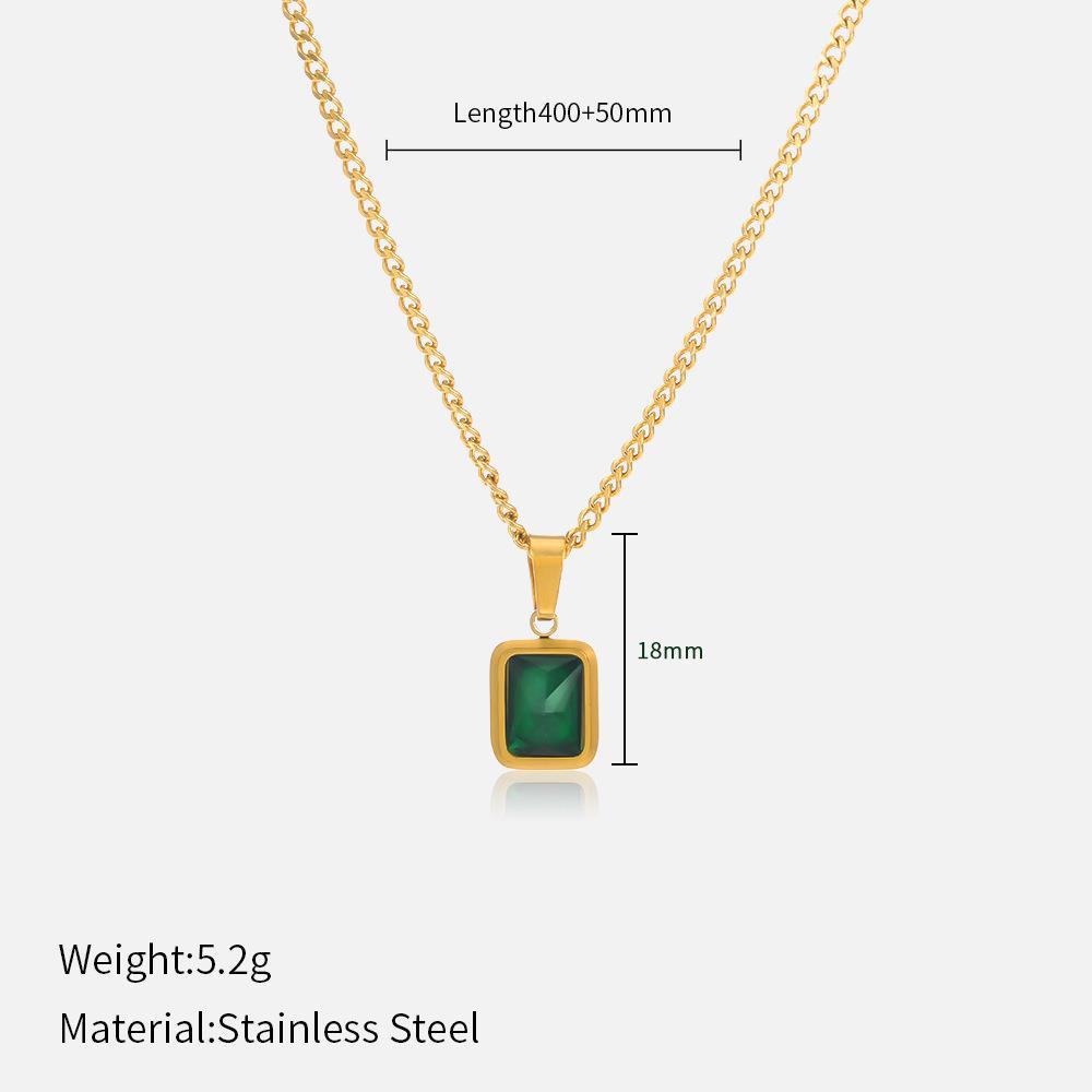 Emerald Pendant Necklace