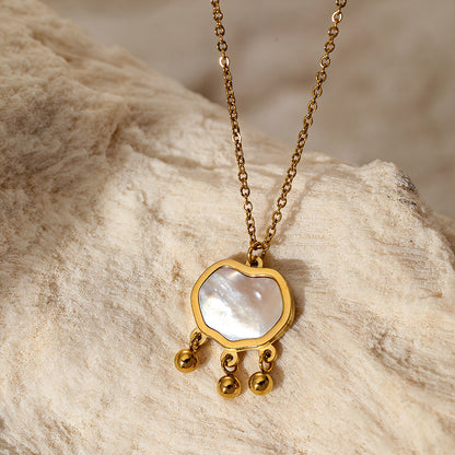 Gold Lock Pendant Necklace