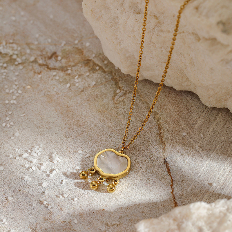 Gold Lock Pendant Necklace