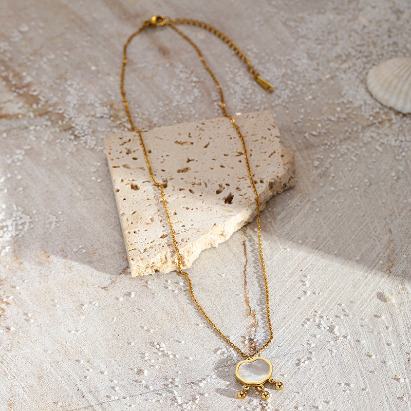 Gold Lock Pendant Necklace