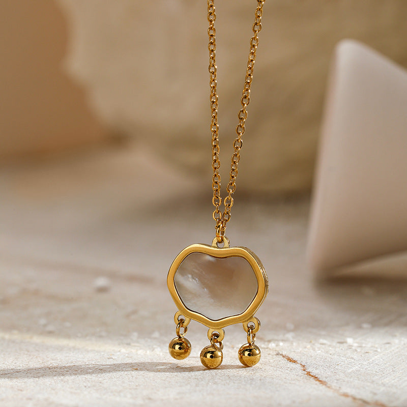 Gold Lock Pendant Necklace