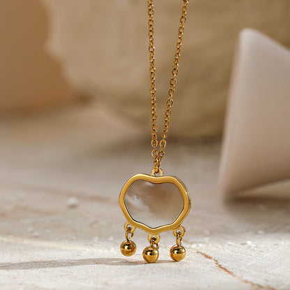 Gold Lock Pendant Necklace