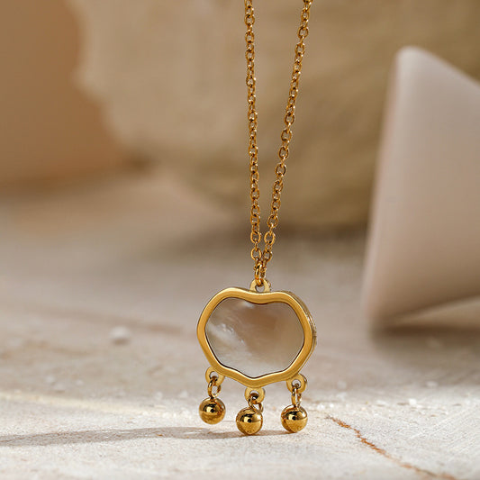 Gold Lock Pendant Necklace