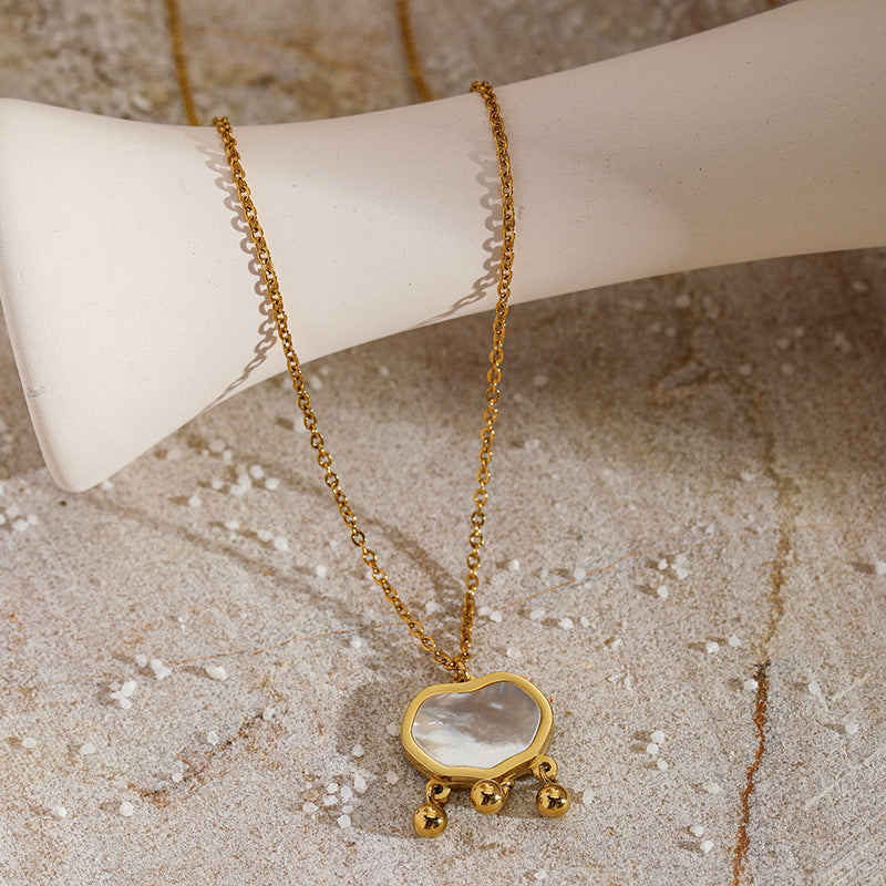 Gold Lock Pendant Necklace