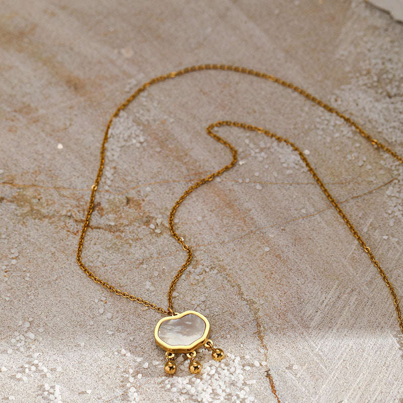 Gold Lock Pendant Necklace