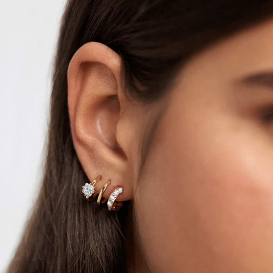 Gold-Tone Hoop Earrings
