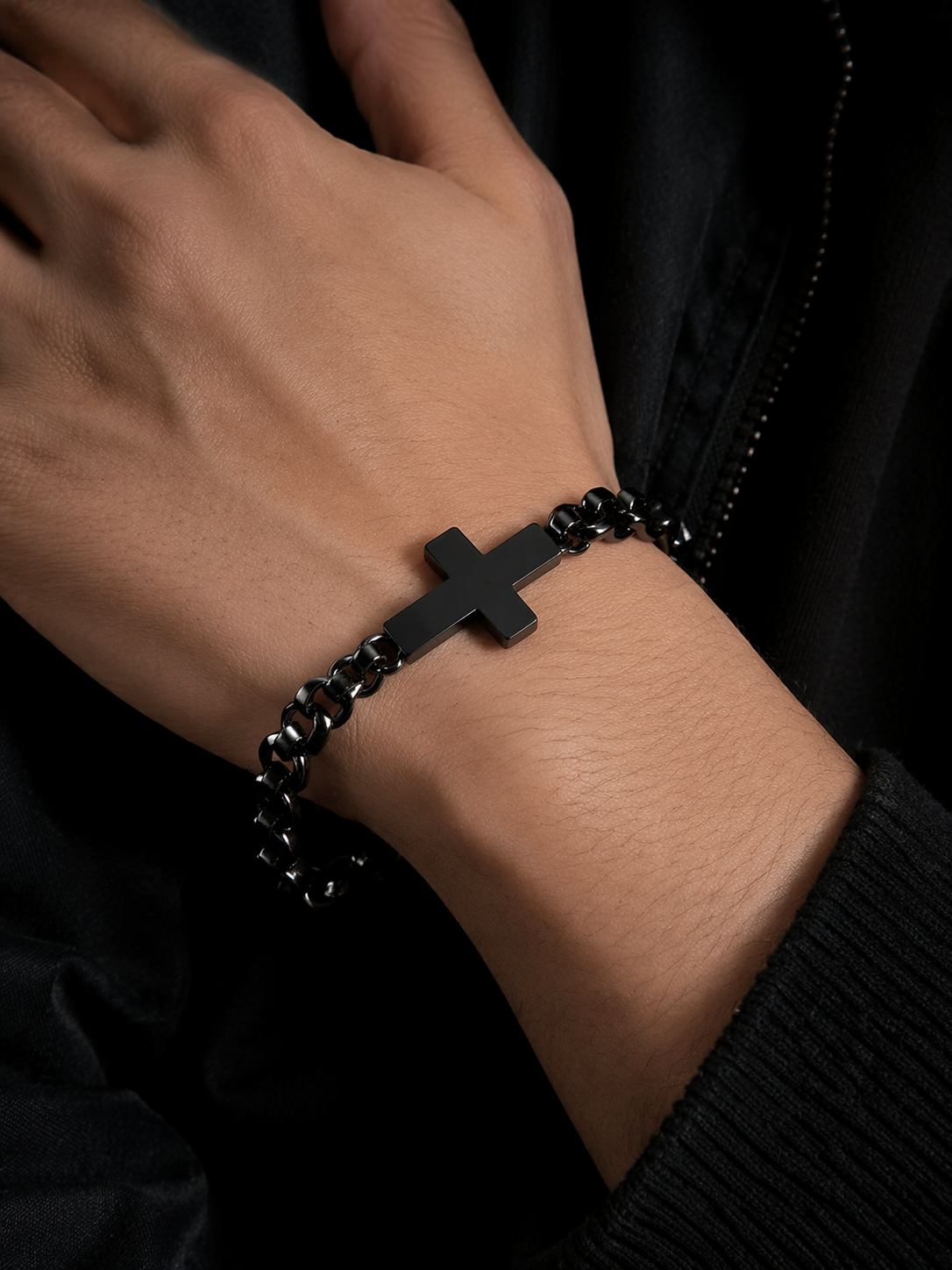 Stainless Steel Cross Bracelet