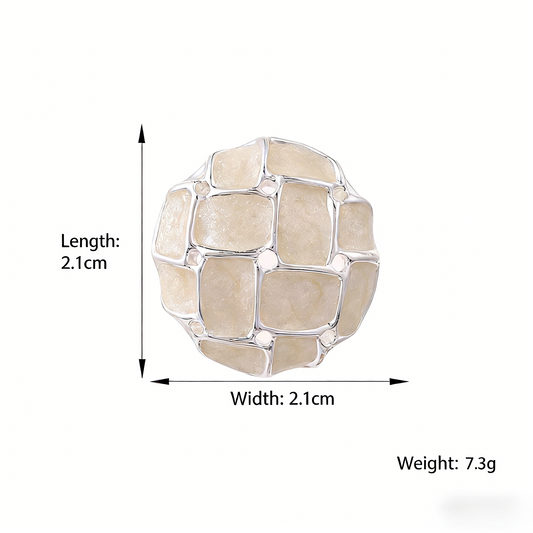 Exquisite Plaid Geometric Round Drop Earrings