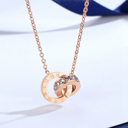 18K Gold Plated Roman Numeral Necklace