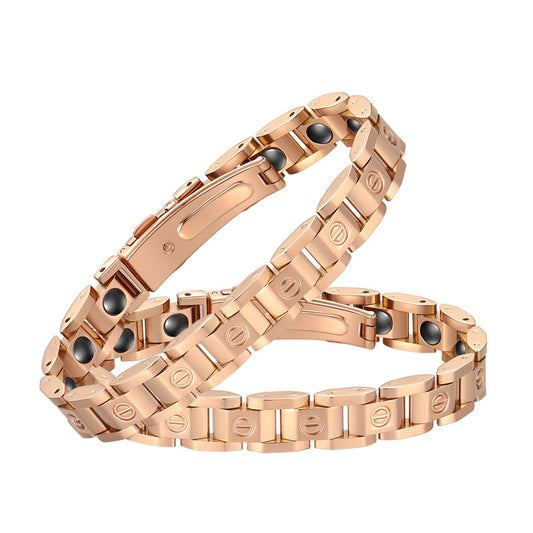 Titanium Steel Rose Gold Bracelet