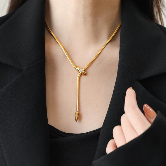 CZ Snake Necklace