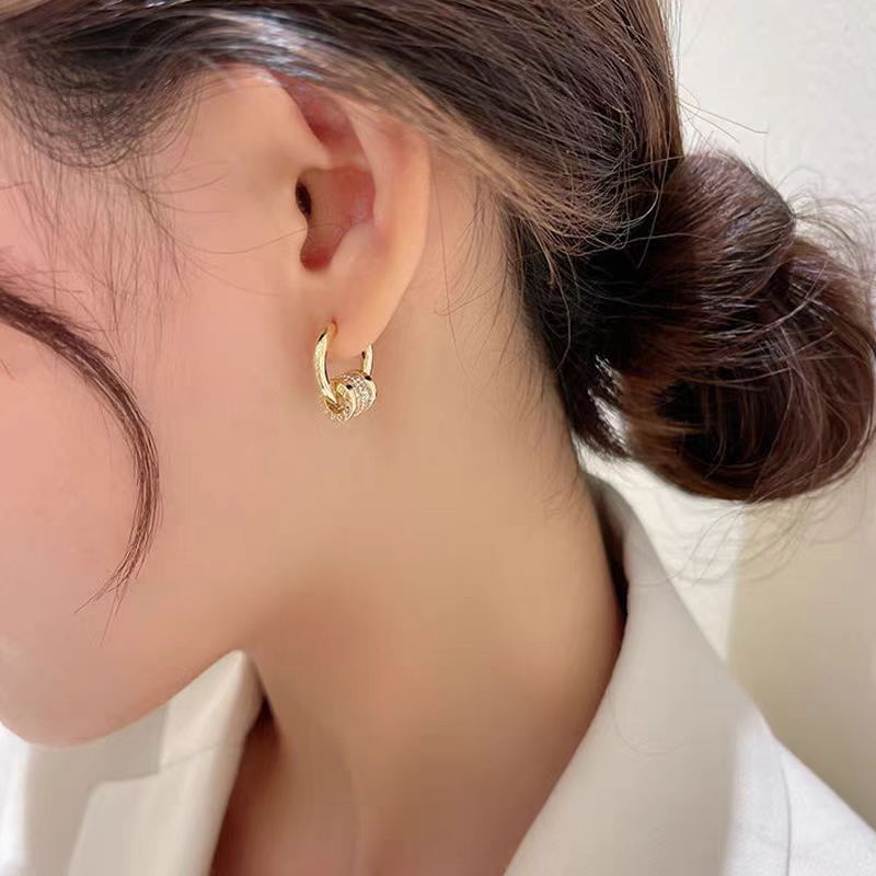 Affordable luxury zirconia hoop earrings